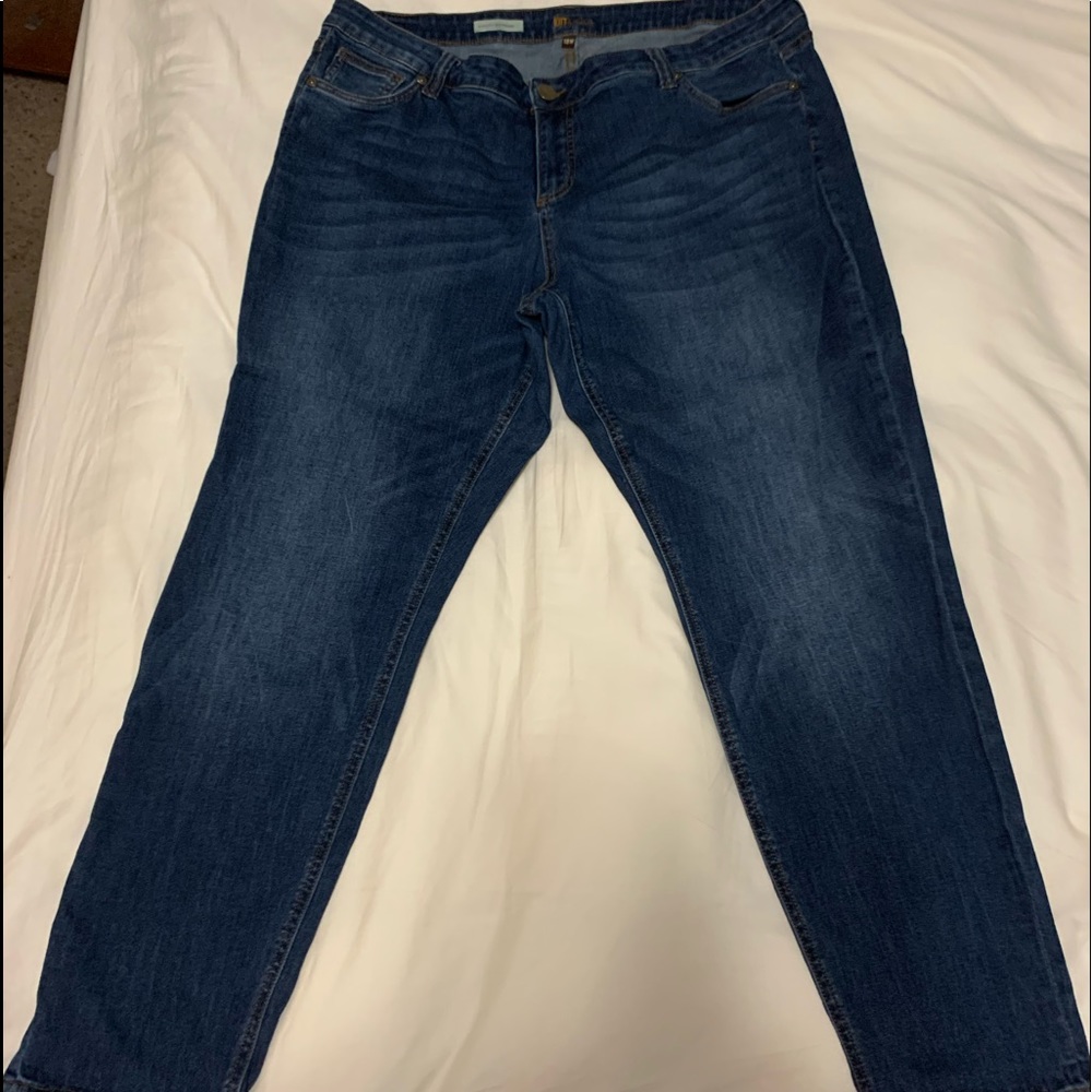 KUT FROM THE CLOTH DARK BLUE BOYFRIEND JEANS